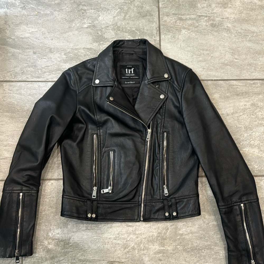 Beautiful Leather Zara Biker Jacket M